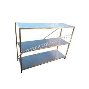ESTANTE EM AÇO INOX COM 3 PRATELEIRAS