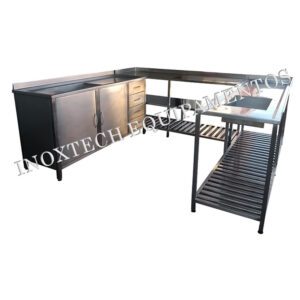 MESA COM PIA E BALCÃO ACOPLADO