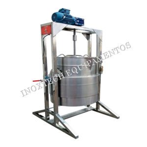 Tacho aquecimento a vapor fabricado totalmente em aço inox AISI 304, acabamento sanitário. Tacho para doces, geléia, molhos, requeijão, catchup e outros.